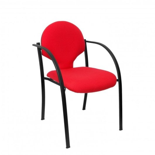 Piqueras y Crespo Hellin Pack 2 Sedie Telaio Nero Aran Rosso