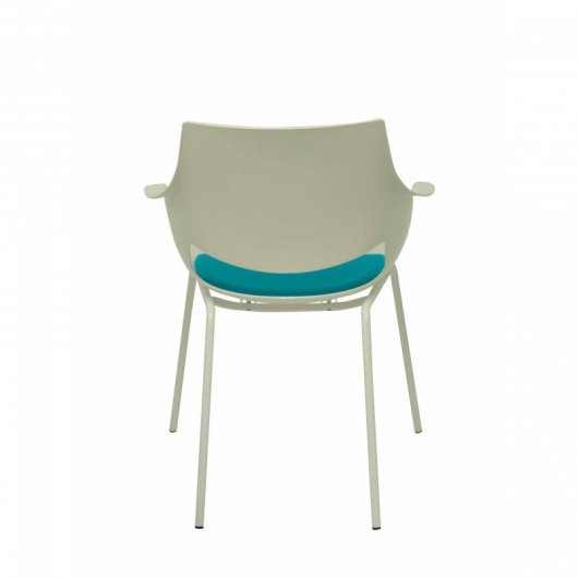 Piqueras y Crespo Saceruela Pack de 3 Sillas Carcasa Blanca Asiento Azul