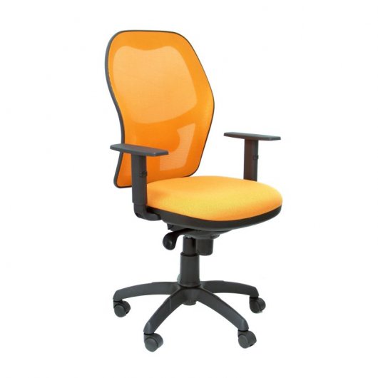 Piqueras y Crespo Jorquera Silla Malla Negro Asiento Naranja