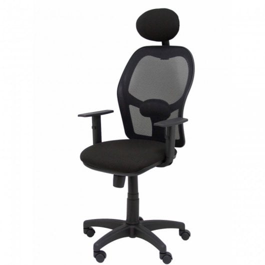 Piqueras y Crespo Alocén Mesh Chair Bali Assise Bras réglables avec tête de lit fixe Noir