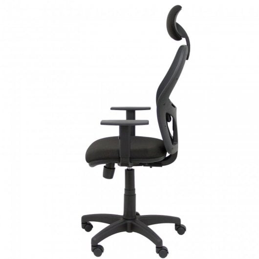 Piqueras y Crespo Alocén Mesh Chair Bali Assise Bras réglables avec tête de lit fixe Noir