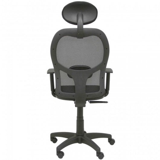 Piqueras y Crespo Alocén Mesh Chair Bali Assise Bras réglables avec tête de lit fixe Noir