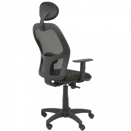 Piqueras y Crespo Alocén Mesh Chair Bali Assise Bras réglables avec tête de lit fixe Noir