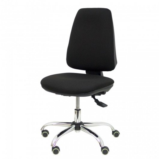 Piqueras y Crespo Elche Silla Asincro Visco Bali Negro Base Cromada Ruedas Parqué