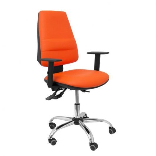 Piqueras y Crespo Elche S 24 Hours Stuhl aus Kunstleder mit Lendenwirbelstütze, Orange