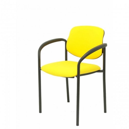Piqueras y Crespo Villalgordo Silla Fija Bali Amarillo Chasis con Brazos Negro