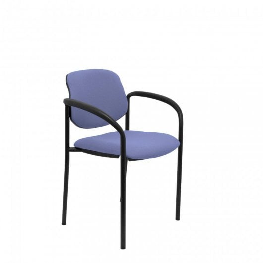 Piqueras y Crespo Villalgordo Silla Fija Bali Azul Claro Chasis con Brazos Negro