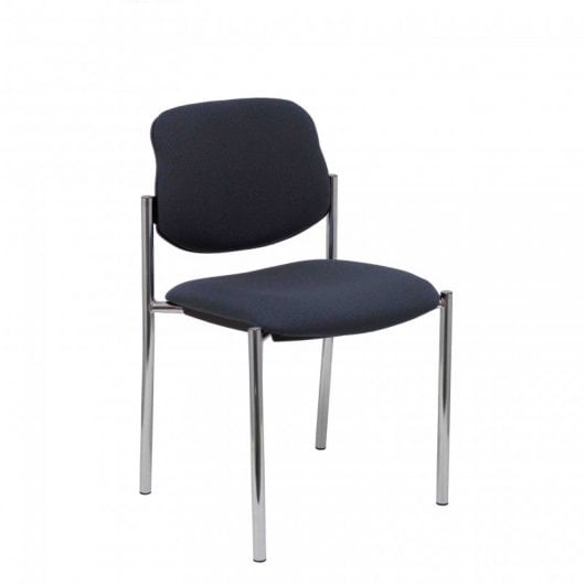 Piqueras y Crespo Villalgordo Bali Chaise Fixe Gris Foncé Châssis Chromé