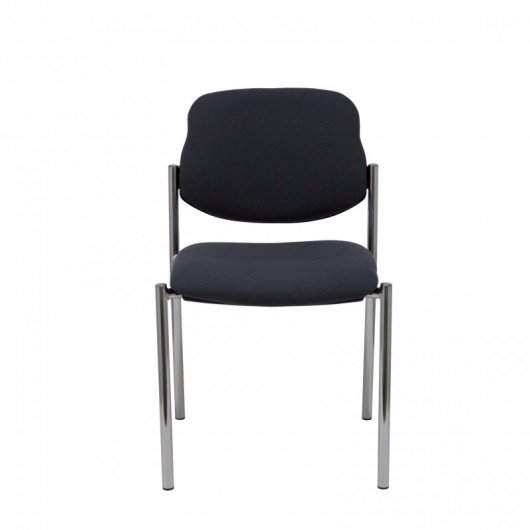 Piqueras y Crespo Villalgordo Bali Chaise Fixe Gris Foncé Châssis Chromé