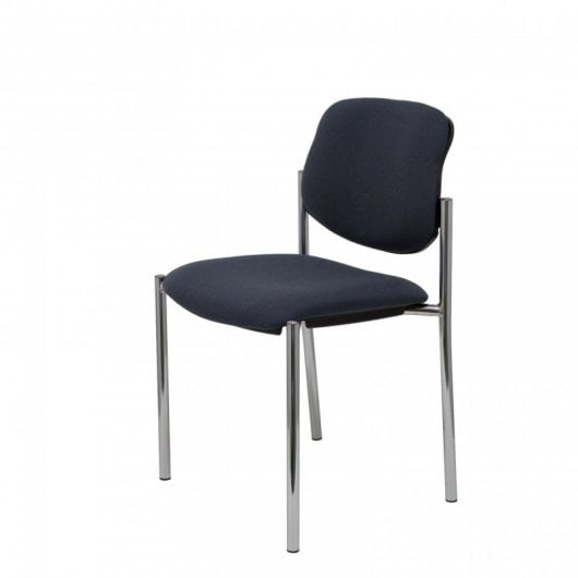 Piqueras y Crespo Villalgordo Bali Chaise Fixe Gris Foncé Châssis Chromé