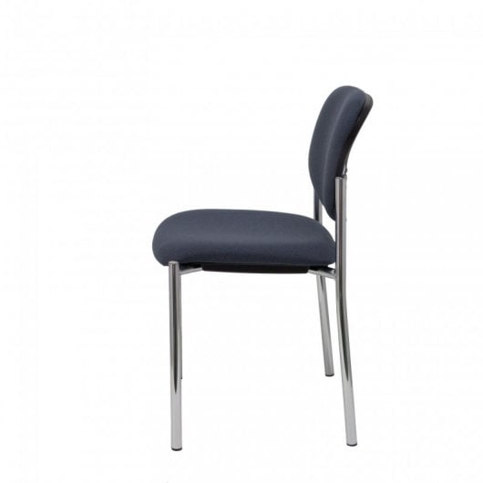Piqueras y Crespo Villalgordo Bali Chaise Fixe Gris Foncé Châssis Chromé