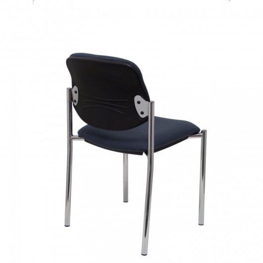 Piqueras y Crespo Villalgordo Bali Chaise Fixe Gris Foncé Châssis Chromé