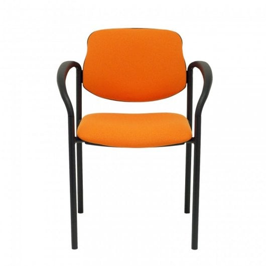 Piqueras y Crespo Villalgordo Silla Fija Bali Naranja Chasis con Brazos Negro
