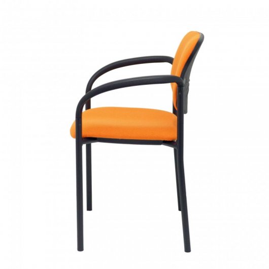 Piqueras y Crespo Villalgordo Silla Fija Bali Naranja Chasis con Brazos Negro