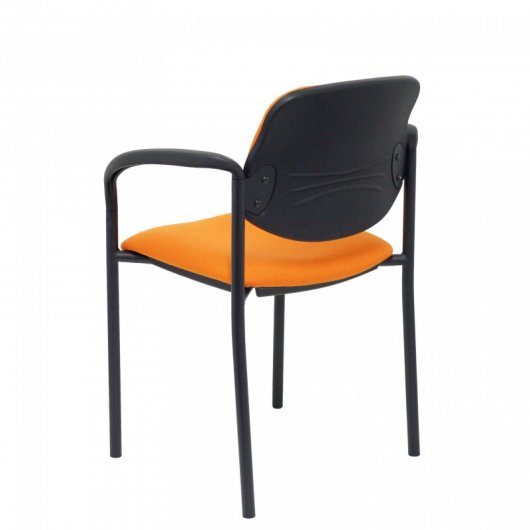 Piqueras y Crespo Villalgordo Silla Fija Bali Naranja Chasis con Brazos Negro