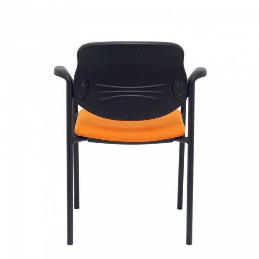 Piqueras y Crespo Villalgordo Silla Fija Bali Naranja Chasis con Brazos Negro