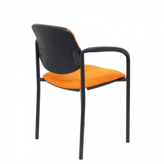 Piqueras y Crespo Villalgordo Silla Fija Bali Naranja Chasis con Brazos Negro