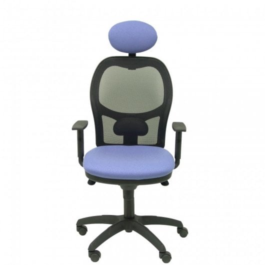 Piqueras y Crespo Jorquera Silla Malla Negra Asiento Bali Azul Claro con Cabecero Fijo