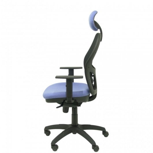 Piqueras y Crespo Jorquera Silla Malla Negra Asiento Bali Azul Claro con Cabecero Fijo