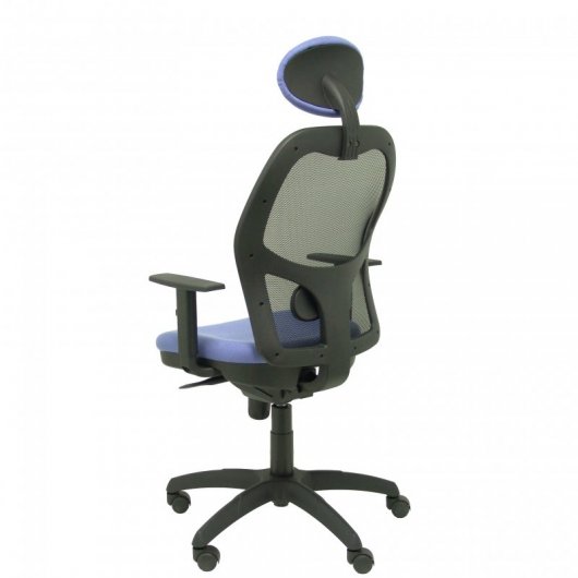 Piqueras y Crespo Jorquera Silla Malla Negra Asiento Bali Azul Claro con Cabecero Fijo