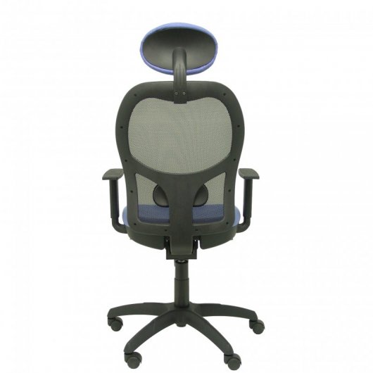 Piqueras y Crespo Jorquera Silla Malla Negra Asiento Bali Azul Claro con Cabecero Fijo