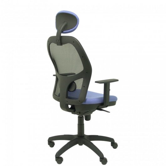 Piqueras y Crespo Jorquera Silla Malla Negra Asiento Bali Azul Claro con Cabecero Fijo