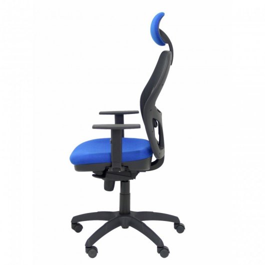 Piqueras y Crespo Jorquera Silla Malla Negra Asiento Bali Azul con Cabecero Fijo