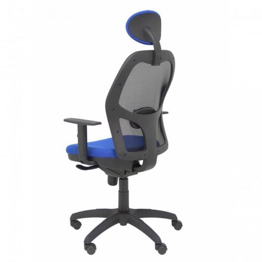 Piqueras y Crespo Jorquera Silla Malla Negra Asiento Bali Azul con Cabecero Fijo