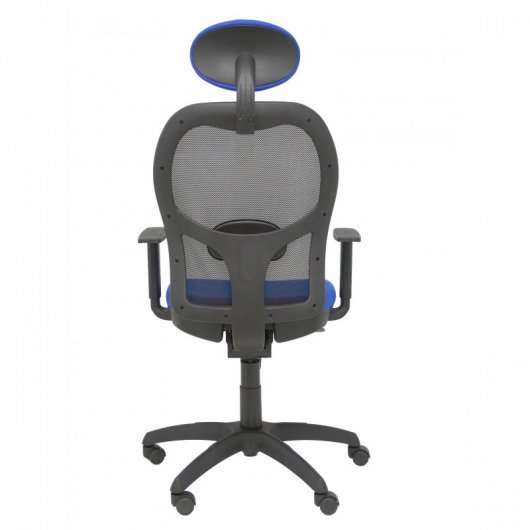 Piqueras y Crespo Jorquera Silla Malla Negra Asiento Bali Azul con Cabecero Fijo