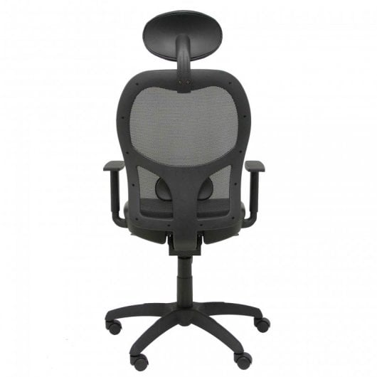 Piqueras y Crespo Jorquera Silla Malla Negra Asiento Similpiel Negro con Cabecero Fijo