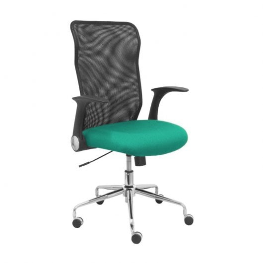 Piqueras y Crespo Minaya Silla Respaldo Malla Negro Asiento Bali Verde
