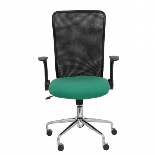Piqueras y Crespo Minaya Silla Respaldo Malla Negro Asiento Bali Verde