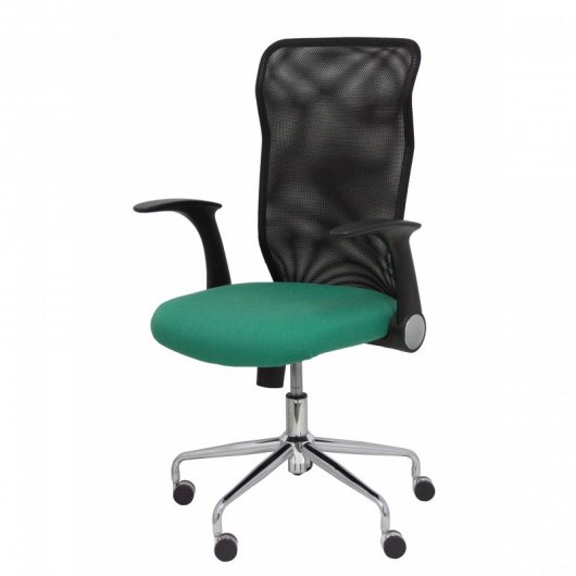 Piqueras y Crespo Minaya Silla Respaldo Malla Negro Asiento Bali Verde