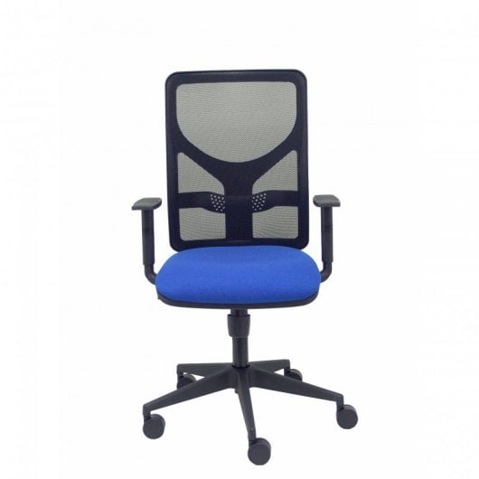 Piqueras y Crespo Motilla Silla Malla Brazo Regulable Negra Asiento Bali Azul