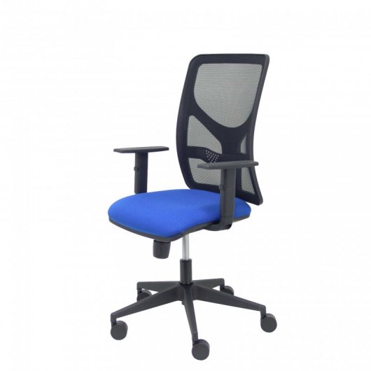 Piqueras y Crespo Motilla Silla Malla Brazo Regulable Negra Asiento Bali Azul