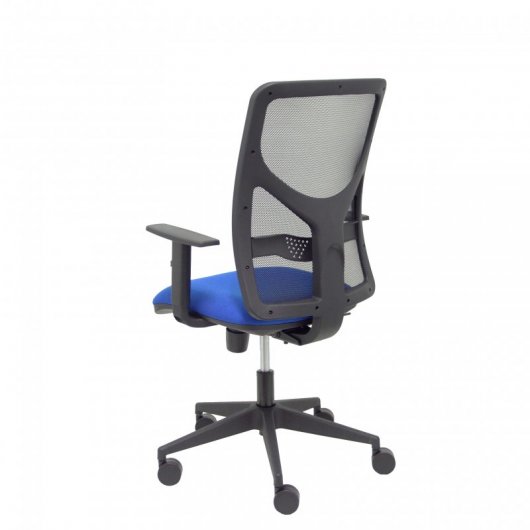 Piqueras y Crespo Motilla Silla Malla Brazo Regulable Negra Asiento Bali Azul
