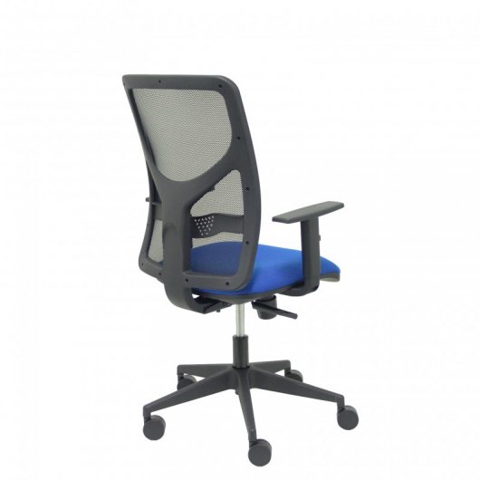 Piqueras y Crespo Motilla Silla Malla Brazo Regulable Negra Asiento Bali Azul