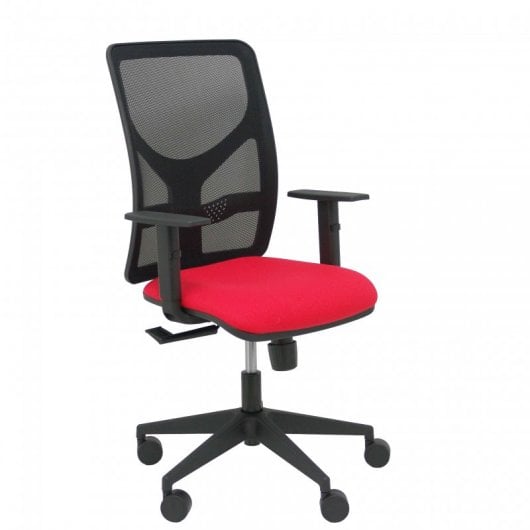 Piqueras y Crespo Motilla Silla Malla Brazo Regulable Negra Asiento Bali Rojo