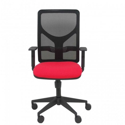 Piqueras y Crespo Motilla Silla Malla Brazo Regulable Negra Asiento Bali Rojo