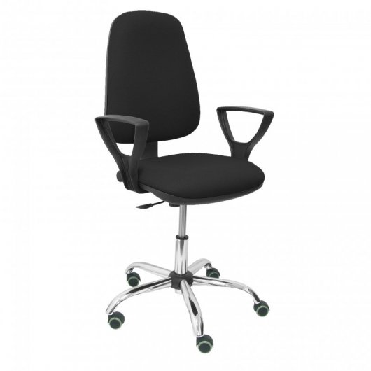 Piqueras y Crespo Socovos Silla Bali Negro con Brazos Fijos