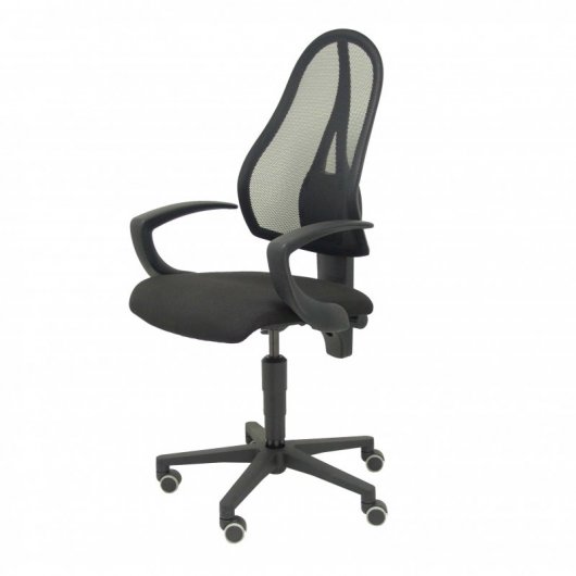 Piqueras y Crespo Socuéllamos Silla Malla Asiento Tela Brazos Fijos Negro