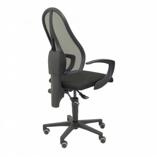 Piqueras y Crespo Socuéllamos Silla Malla Asiento Tela Brazos Fijos Negro