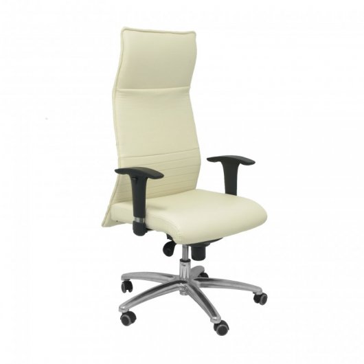Piqueras y Crespo Albacete XL Fauteuil en simili cuir avec mousse à mémoire de forme crème