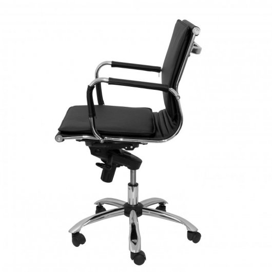 Piqueras y Crespo Yeste Sillón Confidente Giratorio Similpiel Negro