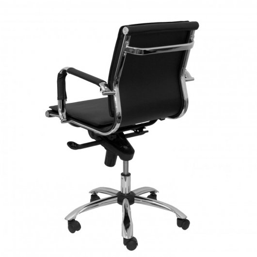 Piqueras y Crespo Yeste Sillón Confidente Giratorio Similpiel Negro