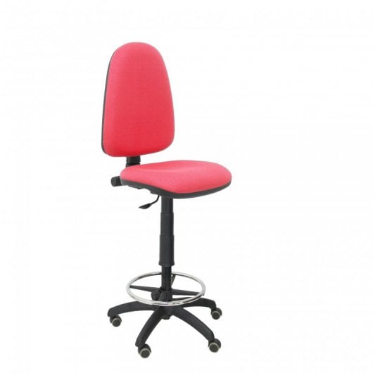 Sgabello Piqueras y Crespo Ayna Bali con ruote in parquet rosso