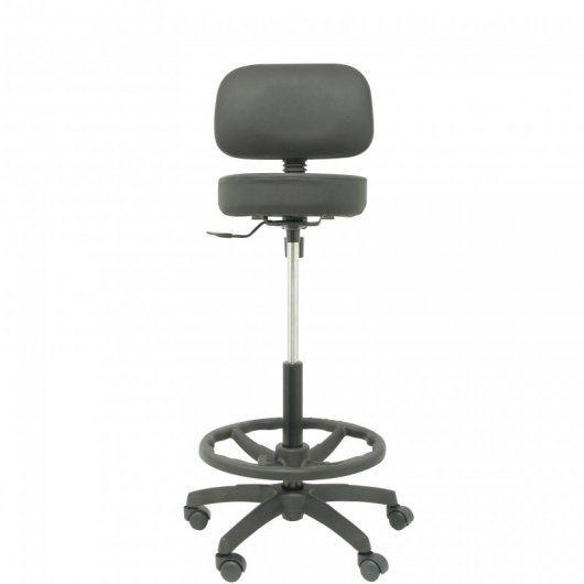 Piqueras y Crespo Llanos Tabouret en simili cuir noir