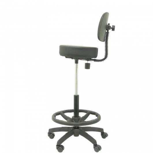 Piqueras y Crespo Llanos Tabouret en simili cuir noir
