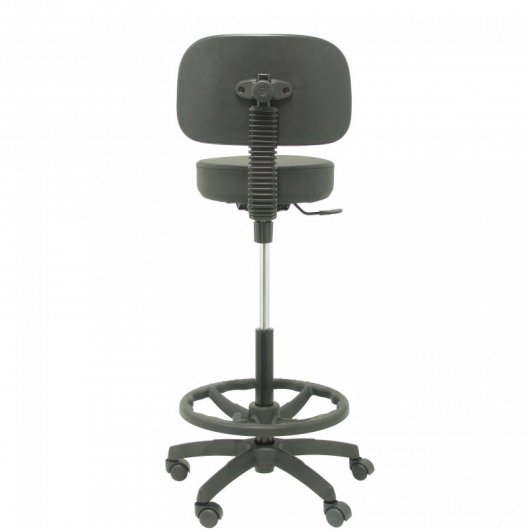 Piqueras y Crespo Llanos Tabouret en simili cuir noir