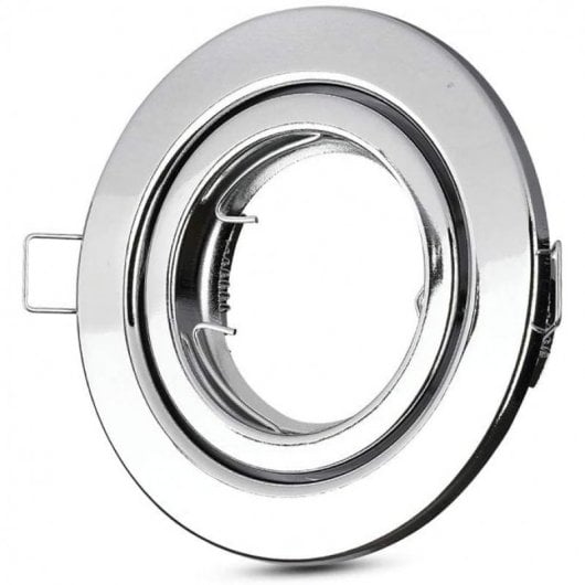 V-Tac Aro Empotrable para Bombillas GU10 82x25mm Cromo